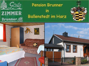 Besuchen Sie Gästezimmer Brunner in Ballenstedt im Harz!
